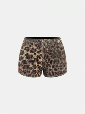 شلوارک زنانه مجلسی پلنگی پارتینا (Partina) برند شین Shein