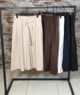 دامن شلواری بنددار مدل سارا کد 50292