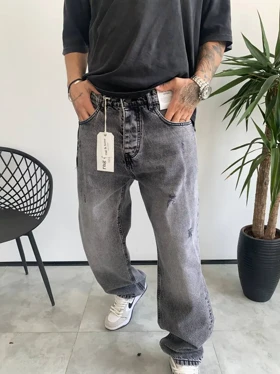 شلوار بگ استایل طوسی زخمی Rag&bone