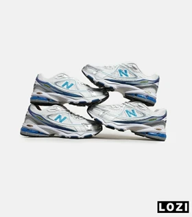 کفش کتانی مردانه و زنانه سفید طوسی آبی NEW BALANCE 1064