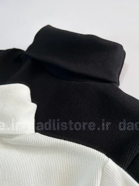 بلوز کبریتی یقه اسکی فینگردار ساده