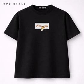 تیشرت باکسی طرح دست آفرینش 100٪ پنبه | کد 1338