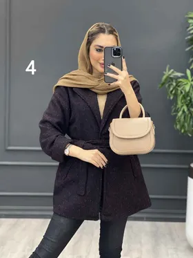 پالتو کمر دار آستین دوبل
