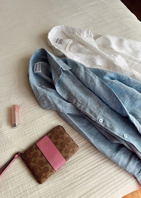 شومیز لینن برشکا CH684