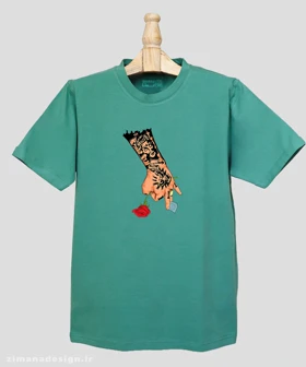 تیشرت مردانه و زنانه طرح کاور آهنگ گل از حصین کد 784