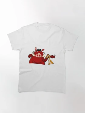 تیشرت lion king طرح timon and pumba
