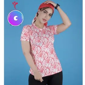 تیشرت ورزشی زنانه طرح دار ورزشی زنانه 46 48