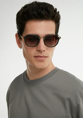 عینک آفتابی دی فرانکلین مدل D.franklin Roller HEX Dark Green / Grad Brown