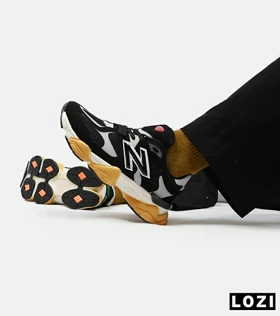 کفش کتانی مردانه و زنانه مشکی زرد NEW BALANCE 9060