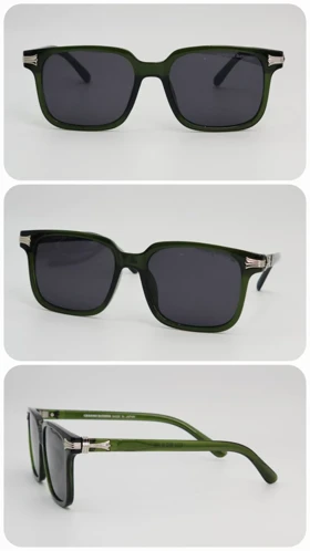 عینک آفتابی مردانه و زنانه کروم هارتز Chrome Hearts 8233 ضد اشعه UV400 ایتالیایی (فریم سبز عدسی‌ها مشکی)