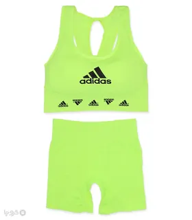 ست شورت و نیم‌تنه کاپ‌دار کبریتی کد A16 طرح Adidas
