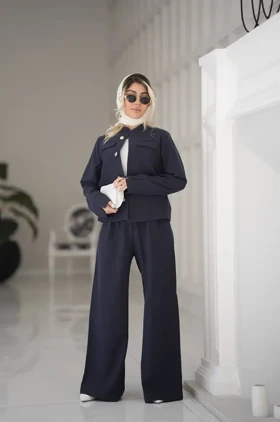 کت شلوار کرپ هوریه