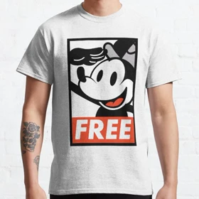 تیشرت mickey mouse طرح Free Willie کد 203200