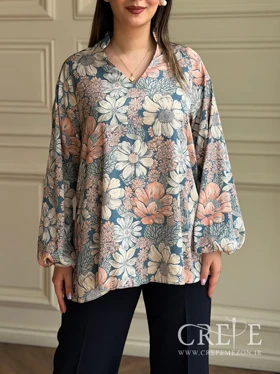 شومیز ساتن یقه هفت داگلاس