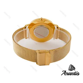 ساعت دنیل ولینگتون مردانه بند حصیری طلایی صفحه مشکی m-8725