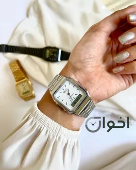 ساعت کاسیو دو زمانه فلزی