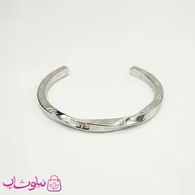 خلخال مردانه مدل پیچ نقره ای استیل