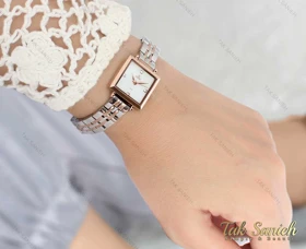 ساعت داتیس رزگلد سیلور مربعی Datis-3749-L