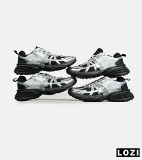 کفش کتانی مردانه و زنانه مشکی طوسی Nike cushlon