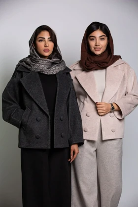 کت زنانه فوتر کجراه 4 دکمه نما