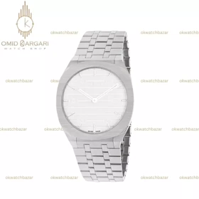 ساعت مچی گوچی بند سیلور صفحه سفید Gucci