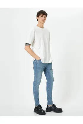 شلوار جین Skinny Fit - Michael Jean 4SAM40075ND