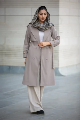 بارانی بلند 4 دکمه