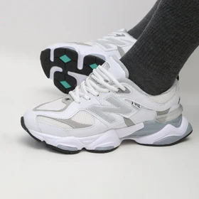 کفش و کتانی مردانه و زنانه چرم طبیعی مدل نیوبالانس 9060 NEW BALANCEرنگ سفید کد 8995