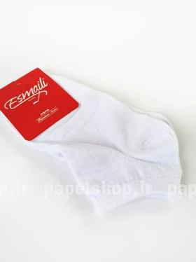 جوراب مچی نخ پنبه سفید ساده