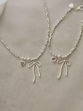 ست گردنبند و دستبند پاپیون