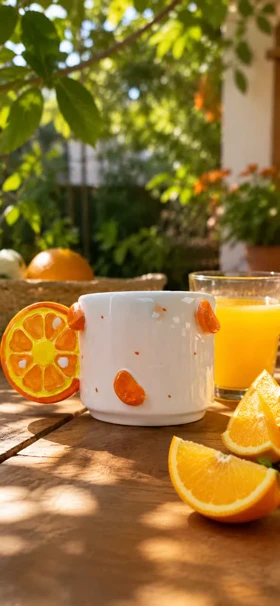 ماگ سرامیک برجسته پرتقال