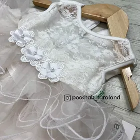 سارافون مجلسی نوزاد گیپور طرح گل