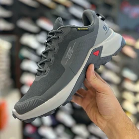 کفش ضدآب مردانه آی رانر I-runner رنگ طوسی رویه برزنتی