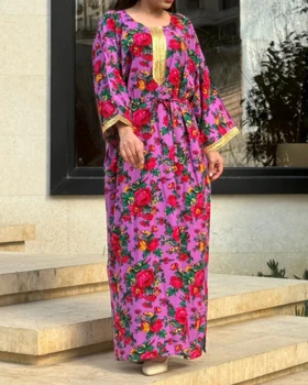 پیراهن سنتی گل‌دار نوارطلایی 6007