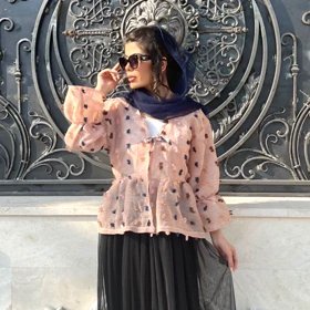 شومیز پفکی گل