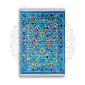 *جدید* فرشینه از جنس پارچه شانل مخمل ترک طرح فانتزی برند دفه کد 517