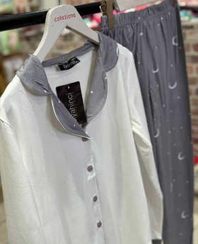 بلوز شلوار جلو دکمه‌ای سایز  نرمال سیاه اینجه کد24008