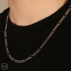 گردنبند نقره مردانه فیگارو کد 025128