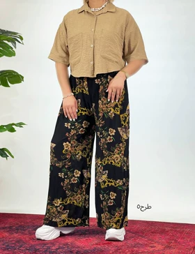 شلوار پلیسه رنگی مانا کد : 3885