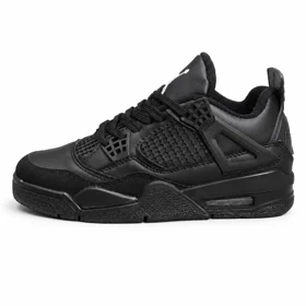 کفش کتانی ست زنانه مردانه و بزرگ پا مدل جردن4 مشکی تمام Jordan 4