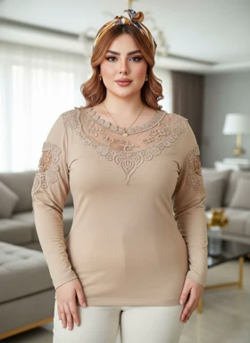 شومیز گیپوردار مدل دلسا کد 50274