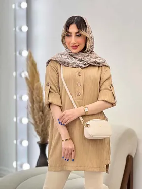 مانتو کراش بغل سه دکمه جانا