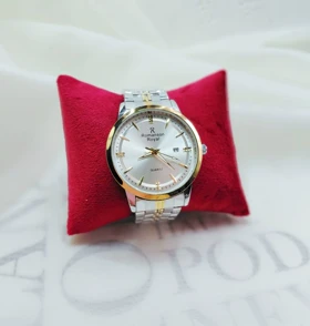 ساعت کلاسیک مردانه رومانسون رویال صفحه سفید رنگ بدنه سفید و طلایی