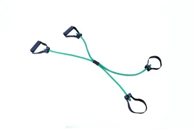 کش ورزشی سبز تن زیب- بادی شیپر-80 سانت- سختی 1 (سبک)