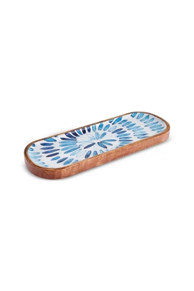 ظرف سرو Karaca Home مدل Mango چوبی - آبی