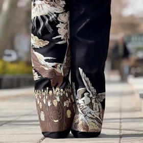 شلوار اسلش کاستوم نقش برجسته فرشته Angel