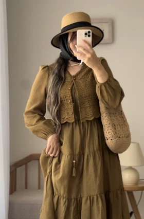 پیراهن ورویه اطلسی