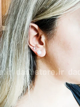 گوشواره مروارید میخی استیل