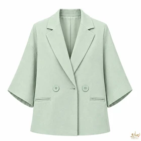 کت آستین کیمونو کرپ میله ای