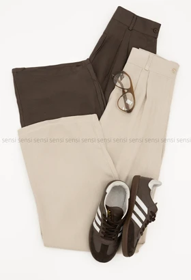 شلوار لینن دوپیله کد1005724